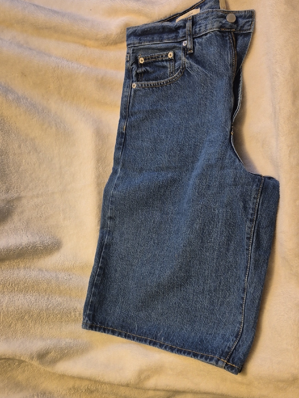 Classic High-Waist Denim Coolocks in Medium Blue